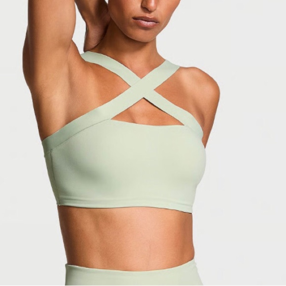 Cross-Strap Light Green Bralette